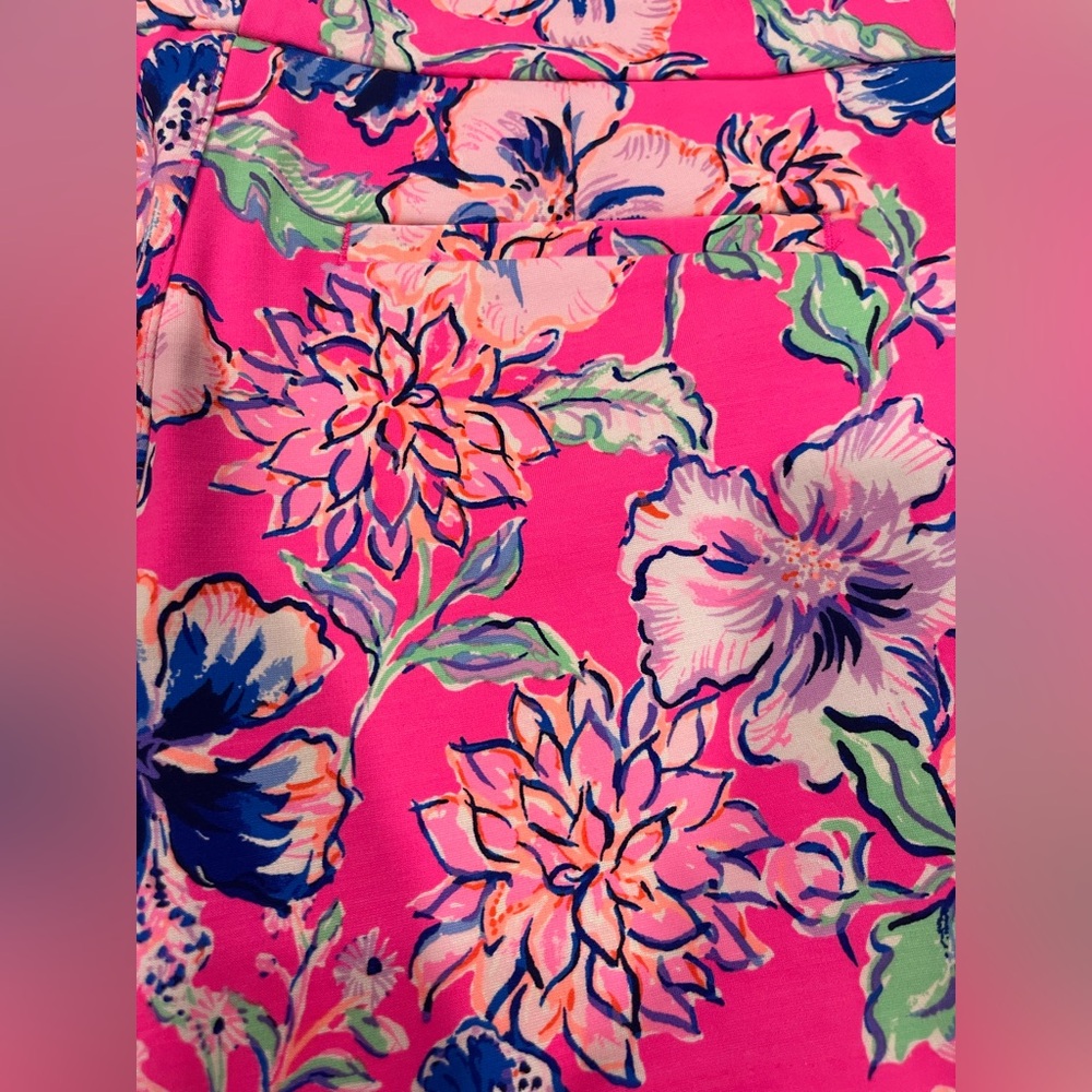 Lilly Pulitzer "Last Bud Not Least" Buttercup Knit Scallop 5” Shorts Size 2 - Picture 4 of 6
